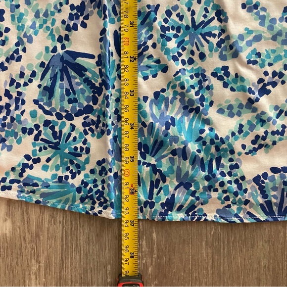NWT Lilly Pulitzer Joan Tunic Dress in Turquoise Oasis Shell Me You Love Me - Picture 9 of 10